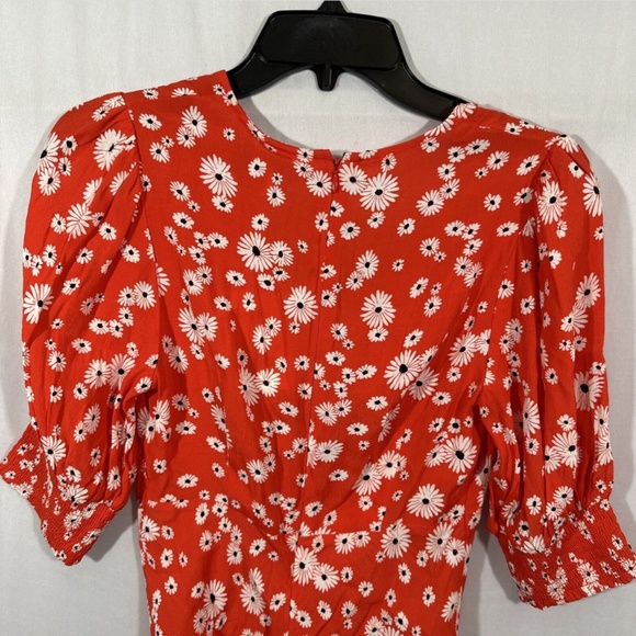 NWT $45 RIXO for Target [ 2 ] Floral Puff Sleeve Swing‎ Dress in Red Daisy - Picture 13 of 15
